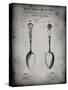 PP977-Faded Grey Osiris Sterling Flatware Spoon Patent Poster-Cole Borders-Stretched Canvas