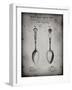 PP977-Faded Grey Osiris Sterling Flatware Spoon Patent Poster-Cole Borders-Framed Giclee Print