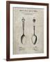 PP977-Sandstone Osiris Sterling Flatware Spoon Patent Poster-Cole Borders-Framed Giclee Print