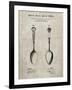 PP977-Sandstone Osiris Sterling Flatware Spoon Patent Poster-Cole Borders-Framed Giclee Print