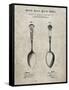 PP977-Sandstone Osiris Sterling Flatware Spoon Patent Poster-Cole Borders-Framed Stretched Canvas