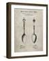 PP977-Sandstone Osiris Sterling Flatware Spoon Patent Poster-Cole Borders-Framed Giclee Print