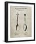 PP977-Sandstone Osiris Sterling Flatware Spoon Patent Poster-Cole Borders-Framed Giclee Print