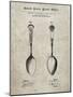 PP977-Sandstone Osiris Sterling Flatware Spoon Patent Poster-Cole Borders-Mounted Giclee Print