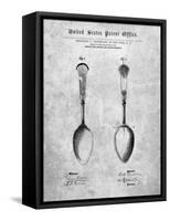 PP977-Slate Osiris Sterling Flatware Spoon Patent Poster-Cole Borders-Framed Stretched Canvas