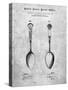 PP977-Slate Osiris Sterling Flatware Spoon Patent Poster-Cole Borders-Stretched Canvas