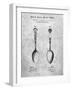 PP977-Slate Osiris Sterling Flatware Spoon Patent Poster-Cole Borders-Framed Giclee Print