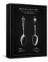 PP977-Vintage Black Osiris Sterling Flatware Spoon Patent Poster-Cole Borders-Framed Stretched Canvas