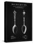 PP977-Vintage Black Osiris Sterling Flatware Spoon Patent Poster-Cole Borders-Stretched Canvas
