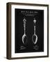 PP977-Vintage Black Osiris Sterling Flatware Spoon Patent Poster-Cole Borders-Framed Giclee Print