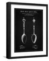 PP977-Vintage Black Osiris Sterling Flatware Spoon Patent Poster-Cole Borders-Framed Giclee Print