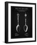 PP977-Vintage Black Osiris Sterling Flatware Spoon Patent Poster-Cole Borders-Framed Giclee Print