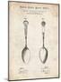 PP977-Vintage Parchment Osiris Sterling Flatware Spoon Patent Poster-Cole Borders-Mounted Giclee Print