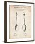 PP977-Vintage Parchment Osiris Sterling Flatware Spoon Patent Poster-Cole Borders-Framed Giclee Print