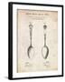 PP977-Vintage Parchment Osiris Sterling Flatware Spoon Patent Poster-Cole Borders-Framed Giclee Print