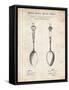 PP977-Vintage Parchment Osiris Sterling Flatware Spoon Patent Poster-Cole Borders-Framed Stretched Canvas