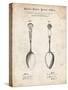 PP977-Vintage Parchment Osiris Sterling Flatware Spoon Patent Poster-Cole Borders-Stretched Canvas