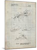 PP983-Antique Grid Parchment Paper Airplane Patent Poster-Cole Borders-Mounted Giclee Print