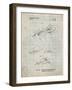 PP983-Antique Grid Parchment Paper Airplane Patent Poster-Cole Borders-Framed Giclee Print