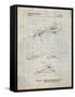 PP983-Antique Grid Parchment Paper Airplane Patent Poster-Cole Borders-Framed Stretched Canvas