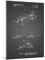 PP983-Black Grid Paper Airplane Patent Poster-Cole Borders-Mounted Giclee Print