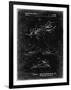 PP983-Black Grunge Paper Airplane Patent Poster-Cole Borders-Framed Giclee Print