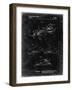 PP983-Black Grunge Paper Airplane Patent Poster-Cole Borders-Framed Giclee Print