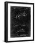 PP983-Black Grunge Paper Airplane Patent Poster-Cole Borders-Framed Giclee Print