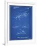 PP983-Blueprint Paper Airplane Patent Poster-Cole Borders-Framed Giclee Print