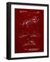 PP983-Burgundy Paper Airplane Patent Poster-Cole Borders-Framed Giclee Print