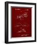 PP983-Burgundy Paper Airplane Patent Poster-Cole Borders-Framed Premium Giclee Print
