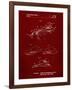 PP983-Burgundy Paper Airplane Patent Poster-Cole Borders-Framed Giclee Print