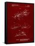 PP983-Burgundy Paper Airplane Patent Poster-Cole Borders-Framed Stretched Canvas