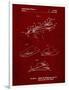 PP983-Burgundy Paper Airplane Patent Poster-Cole Borders-Framed Premium Giclee Print