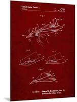 PP983-Burgundy Paper Airplane Patent Poster-Cole Borders-Mounted Premium Giclee Print