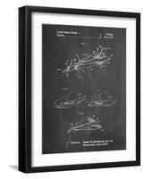 PP983-Chalkboard Paper Airplane Patent Poster-Cole Borders-Framed Giclee Print