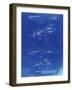 PP983-Faded Blueprint Paper Airplane Patent Poster-Cole Borders-Framed Giclee Print