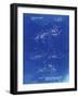 PP983-Faded Blueprint Paper Airplane Patent Poster-Cole Borders-Framed Giclee Print