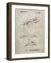 PP983-Sandstone Paper Airplane Patent Poster-Cole Borders-Framed Giclee Print