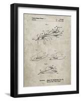 PP983-Sandstone Paper Airplane Patent Poster-Cole Borders-Framed Giclee Print