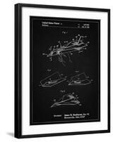 PP983-Vintage Black Paper Airplane Patent Poster-Cole Borders-Framed Giclee Print