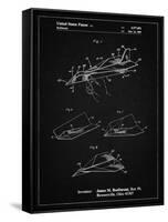 PP983-Vintage Black Paper Airplane Patent Poster-Cole Borders-Framed Stretched Canvas