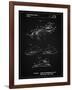 PP983-Vintage Black Paper Airplane Patent Poster-Cole Borders-Framed Giclee Print