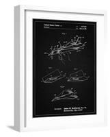 PP983-Vintage Black Paper Airplane Patent Poster-Cole Borders-Framed Giclee Print