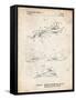 PP983-Vintage Parchment Paper Airplane Patent Poster-Cole Borders-Framed Stretched Canvas