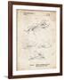 PP983-Vintage Parchment Paper Airplane Patent Poster-Cole Borders-Framed Giclee Print