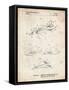 PP983-Vintage Parchment Paper Airplane Patent Poster-Cole Borders-Framed Stretched Canvas