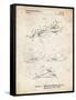 PP983-Vintage Parchment Paper Airplane Patent Poster-Cole Borders-Framed Stretched Canvas