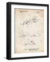 PP983-Vintage Parchment Paper Airplane Patent Poster-Cole Borders-Framed Giclee Print