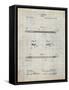 PP984-Antique Grid Parchment Pencil Patent Poster-Cole Borders-Framed Stretched Canvas